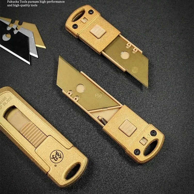 Zinc Alloy Mini Safety Utility Knife SK-5 Blade Automatic Springback Multi-function Utility Knife Switch Locks Daily Cutting