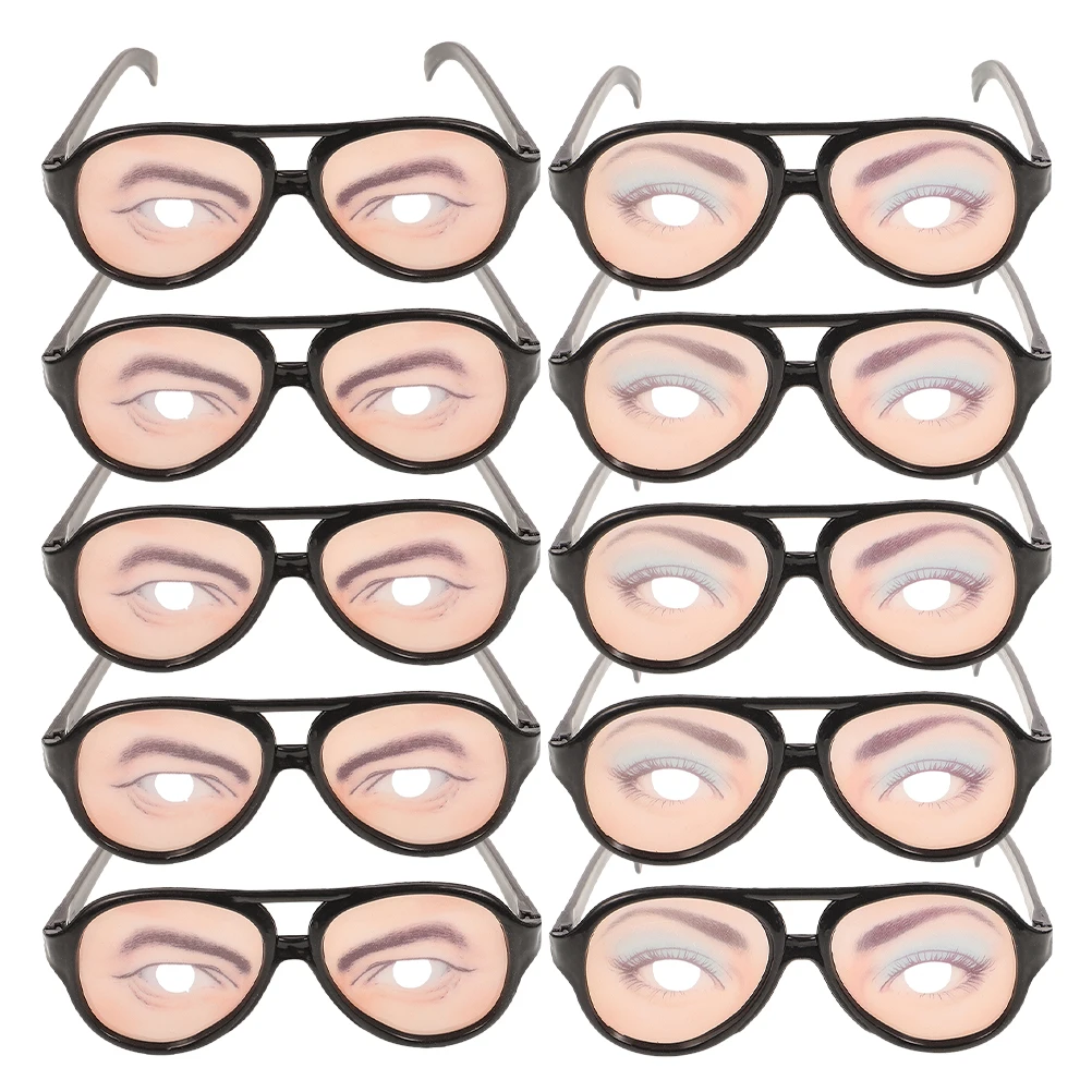 10 Pcs Funny Glasses Costume LED Booth Party Prop Halloween Eyeglasses Props Gag Trick Prom