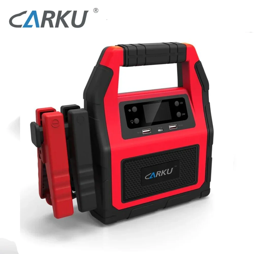 CARKU 1500A 45000 Mah 12/24V Diesel Auto Jump Starter For Lorry As Emergency Rescue Tool