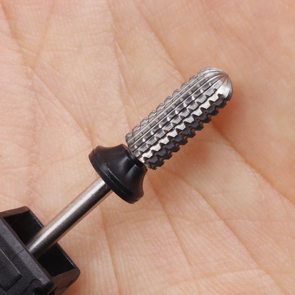 Brocas de aço de tungstênio para unhas, brocas de carboneto de 3/32 '', remoção rápida para manicure, pedicure e polimento de cutícula, 1 peça