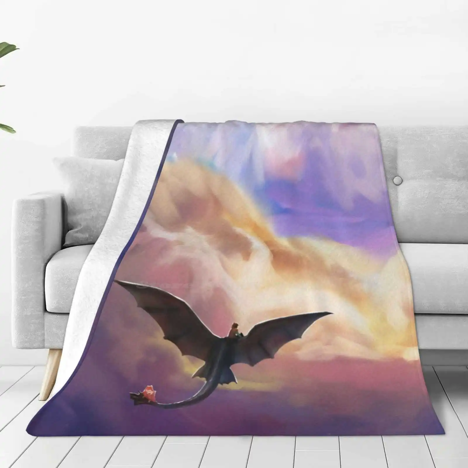 Test Drive Soft Warm Blanket Sofa/Bed/Travel Love Gifts Dragons Night Fury Movie Cute Httyd 2 Httyd2 Black Animation Hiccup