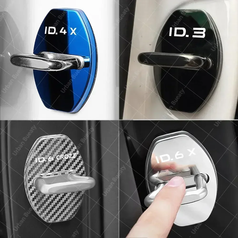 Car Door Lock Cover Auto Emblems Case for Volkswagen VW ID ID.3 ID.4 Crozz ID.5 GTX ID.6X ID.Buzz ID.4X Car Styling Accessories