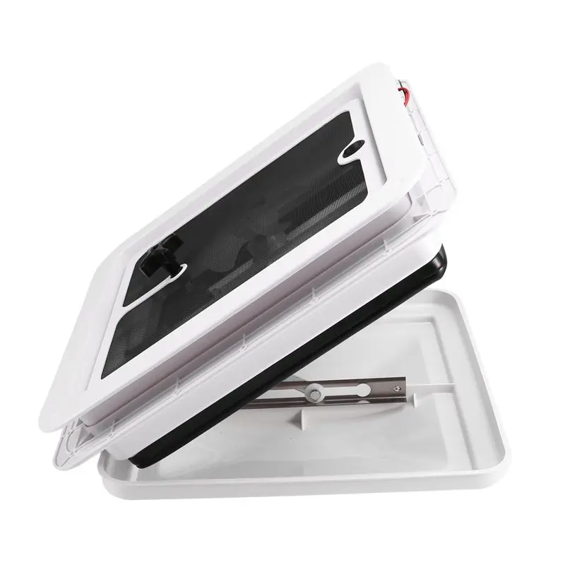

RV Roof Vent 14 Inch X 14 Inch 1 Fan Exhaust Fan Only 12V Power Fan White Lid Inner Garnish Fan