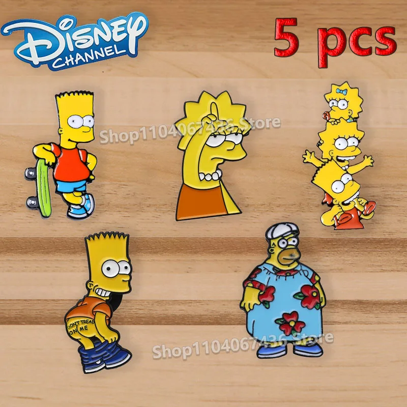 

Disney Simpsons Brooches Pins Backpacks Cartoon Anime Enamel Pin Badges Fashion Lapel Jewelry for Women Men Christmas Gifts