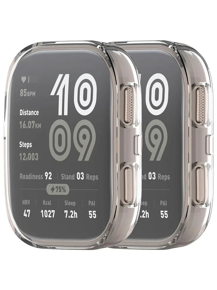 Coque en silicone souple pour montre connectée Amazfit Bip 6, Film intégré, Protection anti-rayures pour Amazfit Bip6