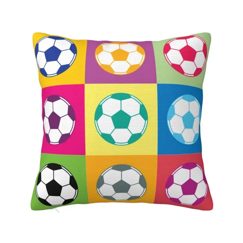 Custom Soccer Balls Lover Football Cushion Covers Sports Gift Soft Luxury Pillow