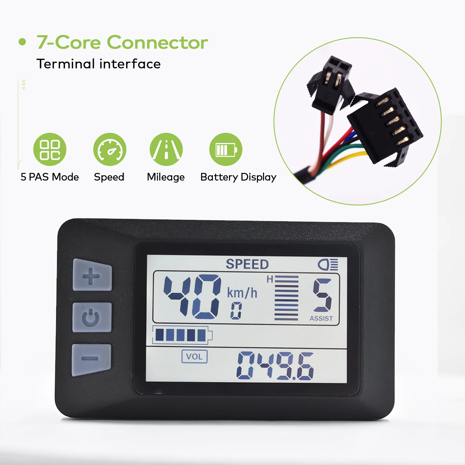【UART2】 Elektrische fietsdisplay Scooteraccessoires Scooterdisplay Fietscomputer LCD-scherm Fiets Snelheidsmeter