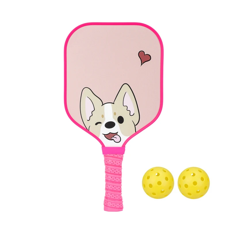 Kids Pickleball Paddles Cute with Small Grip Lightweight Pickleball Rackets Honeycomb Core Fiberglass Set for Children - Image 4