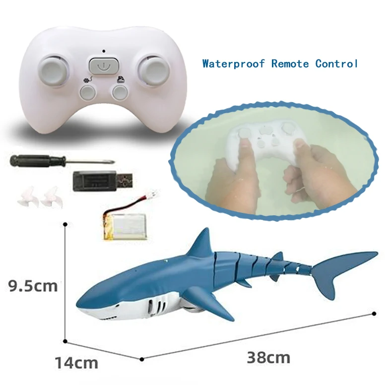 Jouets SharksToys RC pour enfants, piscine d'eau de sable, baignoire, soleil pour enfants, robots télécommandés pour garçons, bateau bionique pour animaux