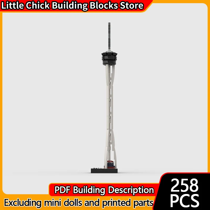 

Модель City Street View MOC, строительные кирпичи, вежа наблюдения, модульная технология, детские праздничные подарки, сборные игрушки, костюм