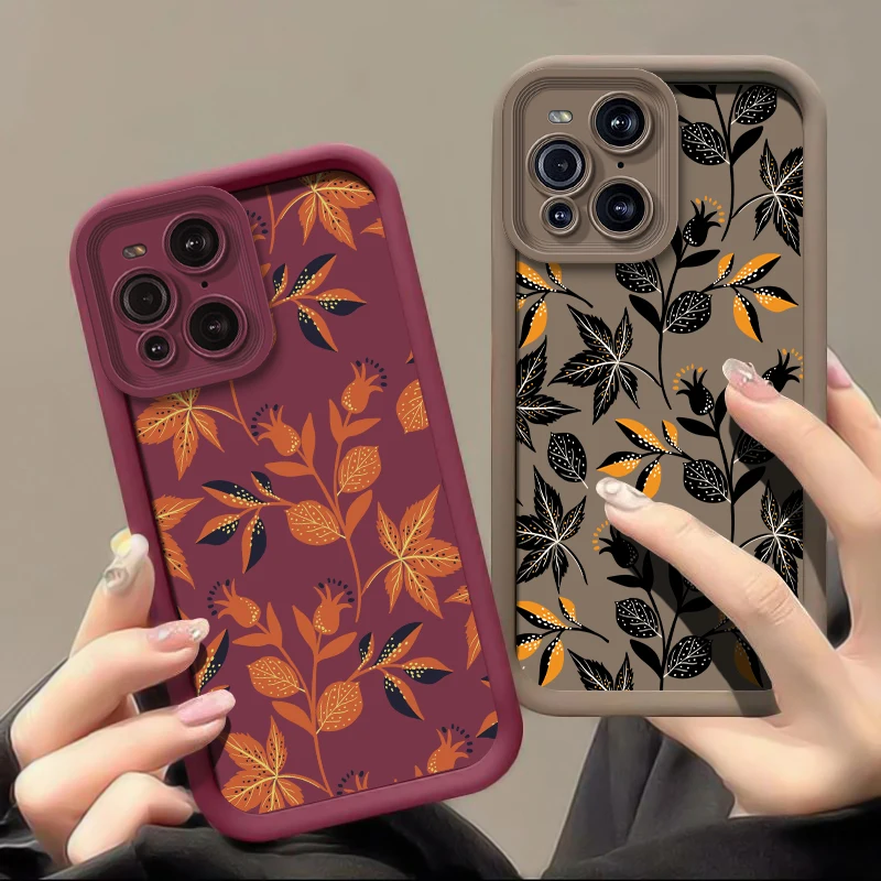 حافظة هاتف من السيليكون غير اللامع لهاتف OPPO Find F19 Pro Plus X8 X5 Pro X3 Lite F9 F21 F17 Pro 5G ريترو يترك نمط غطاء مقاوم للصدمات