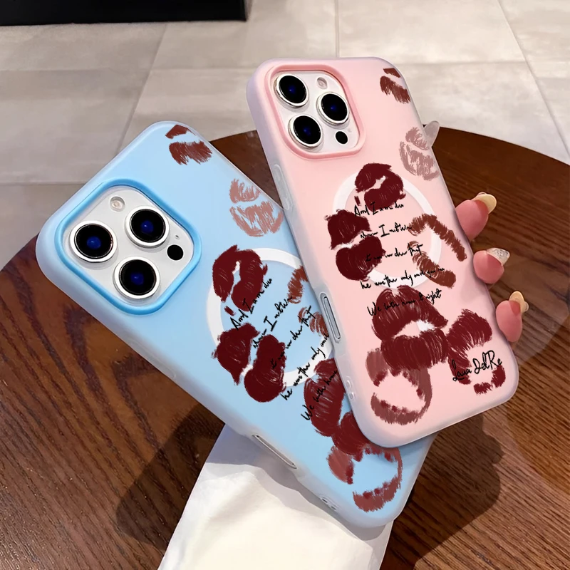 

Модный абстрактный сексуальный пылающий пламя с красными губами чехол для телефона для IPhone 16, 15, 14, 13, 12, 11 ProMax силиконовый противоударный чехол для телефона
