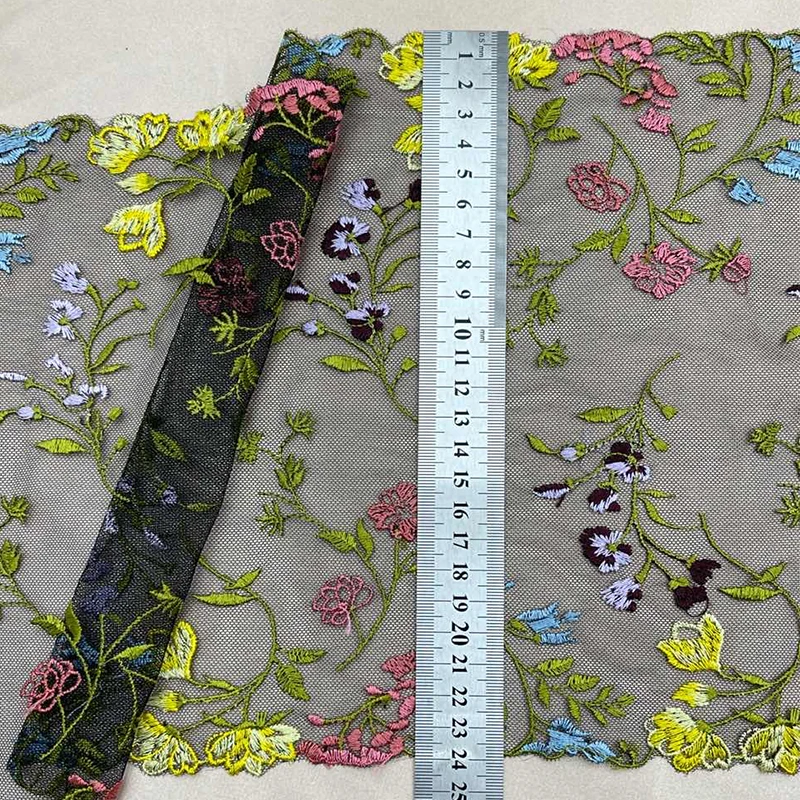 1/3 Yard 18cm-25cm Wide Tulle Embroidered Mesh Lace Underwear Women Bra Dress Lace Fabric For Craft Trim Sewing Accessories Lace