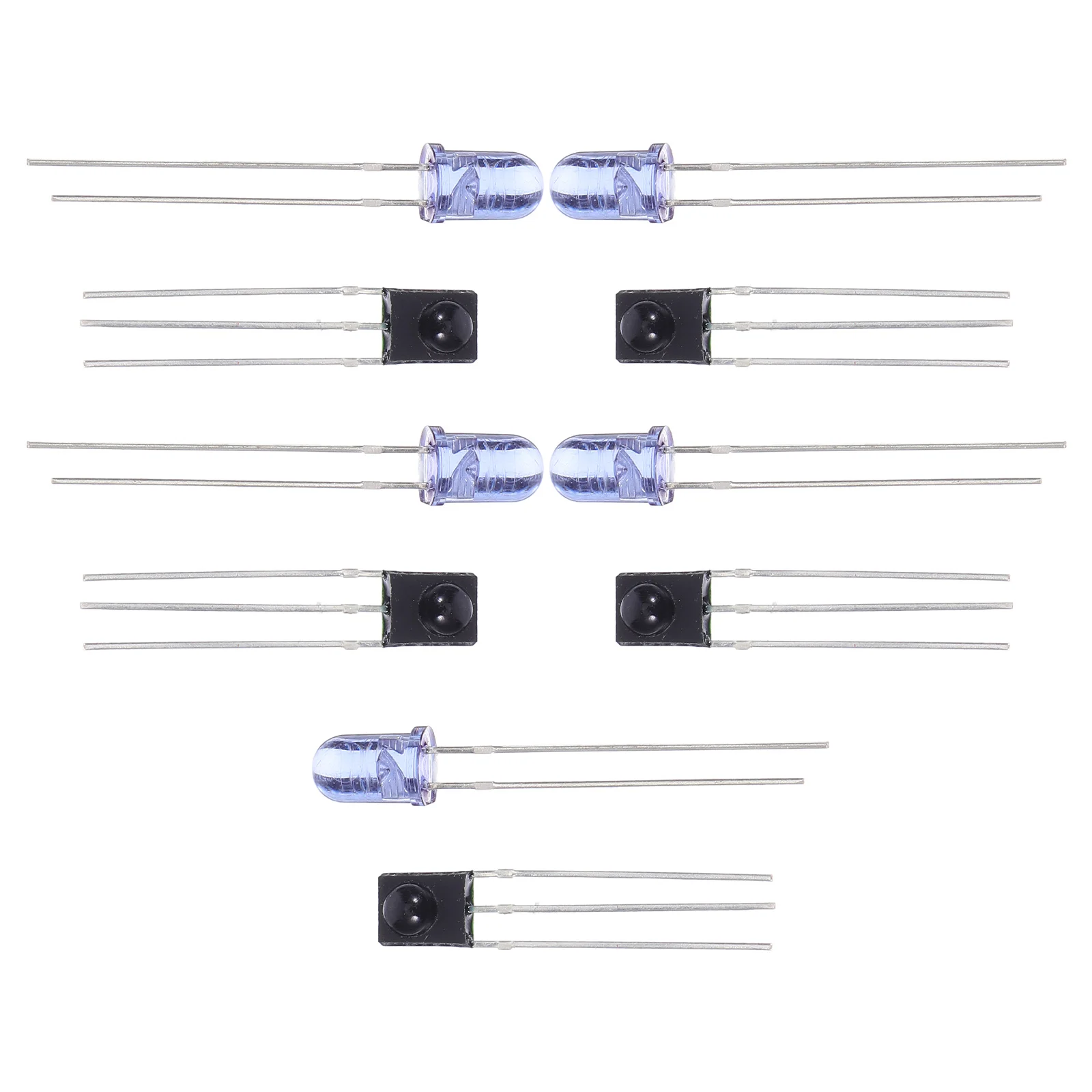 

5 set Infrared Ir Receiver Hs0038B Tsal6200 38Khz 2.7-5.5V 18-20M 45° Angle For Remote Control Infrared Diodes