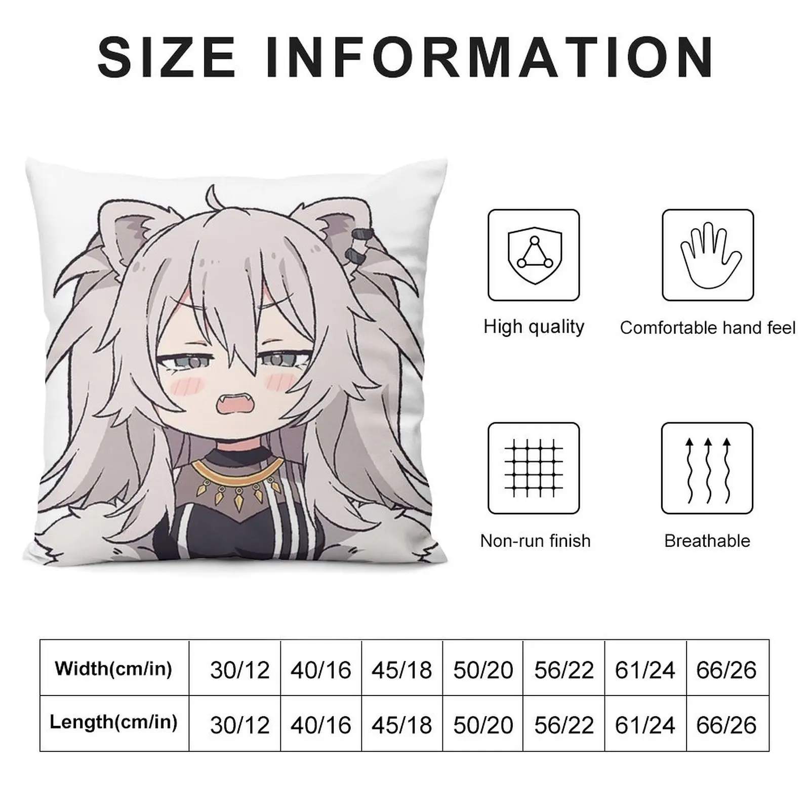 Shishiro Botan Chibi Throw Pillow Pillowcase Cushion Christmas Covers Sofa Cushion pillow