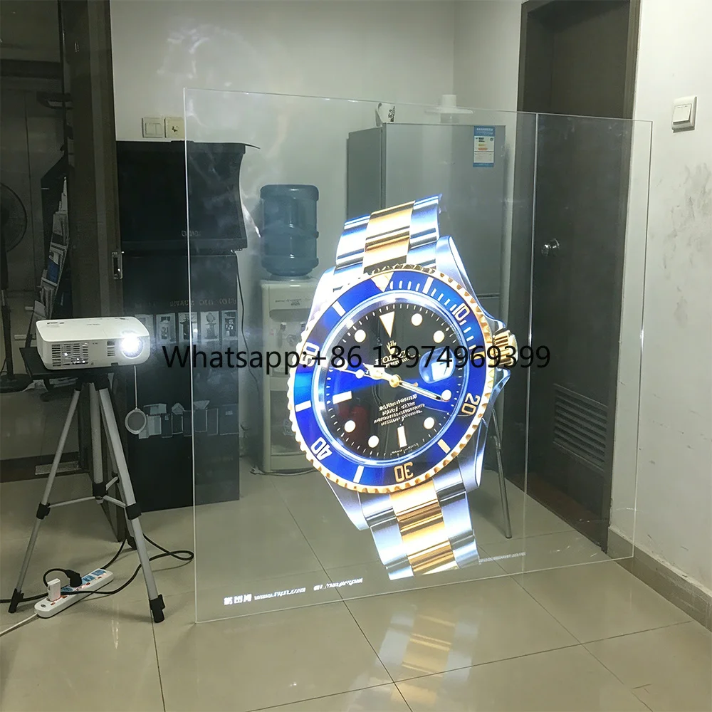 In-Stock 1.52m X 30m Transparent Projection Film: Self-Adhesive Holographic Rear-Projection Film for Glass
