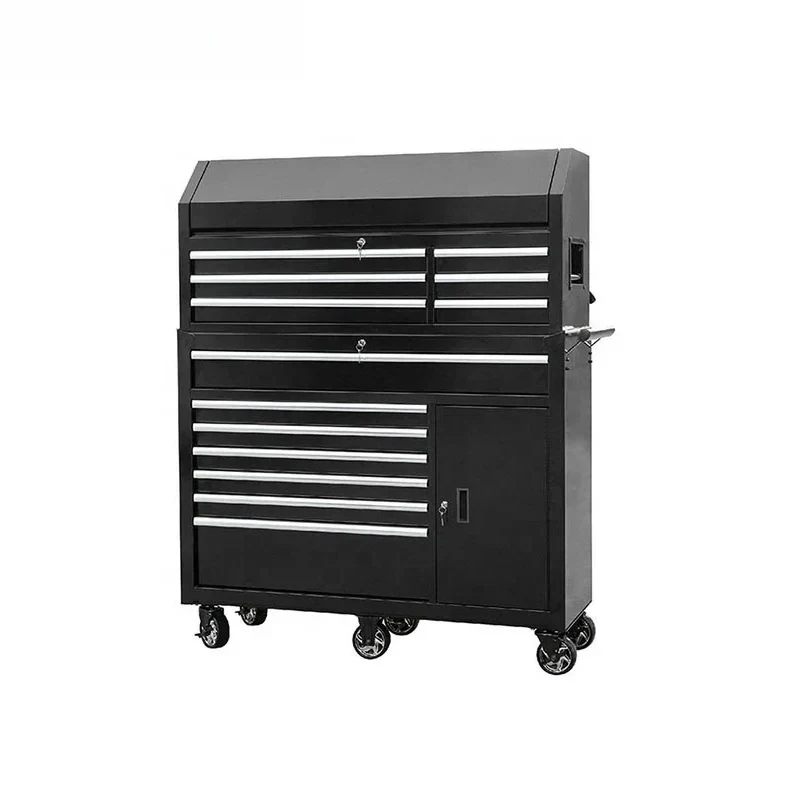 Workshop Tool Cabinet, Made Of Cold-Rolled Steel Material, Multiple Drawers And Compartments, Easy To Move With Rollers