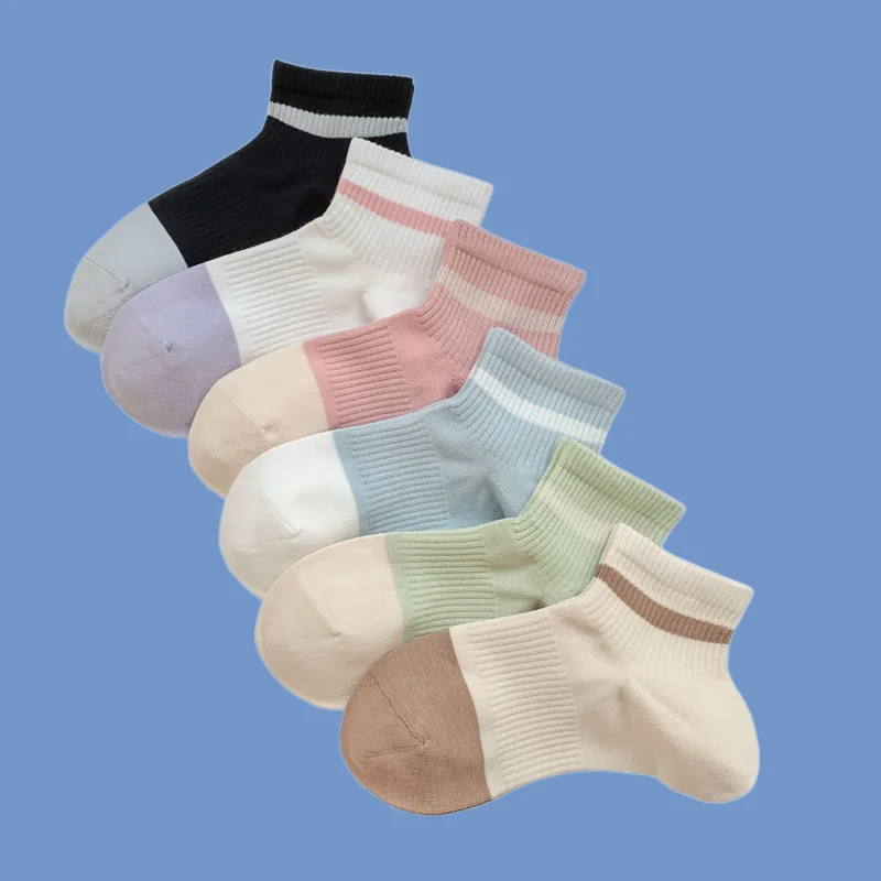 2/4 Pairs Women's High Quality Mid-tube Socks College Style All-match Sports Socks Combed Cotton Anti-pilling Boneless Socks