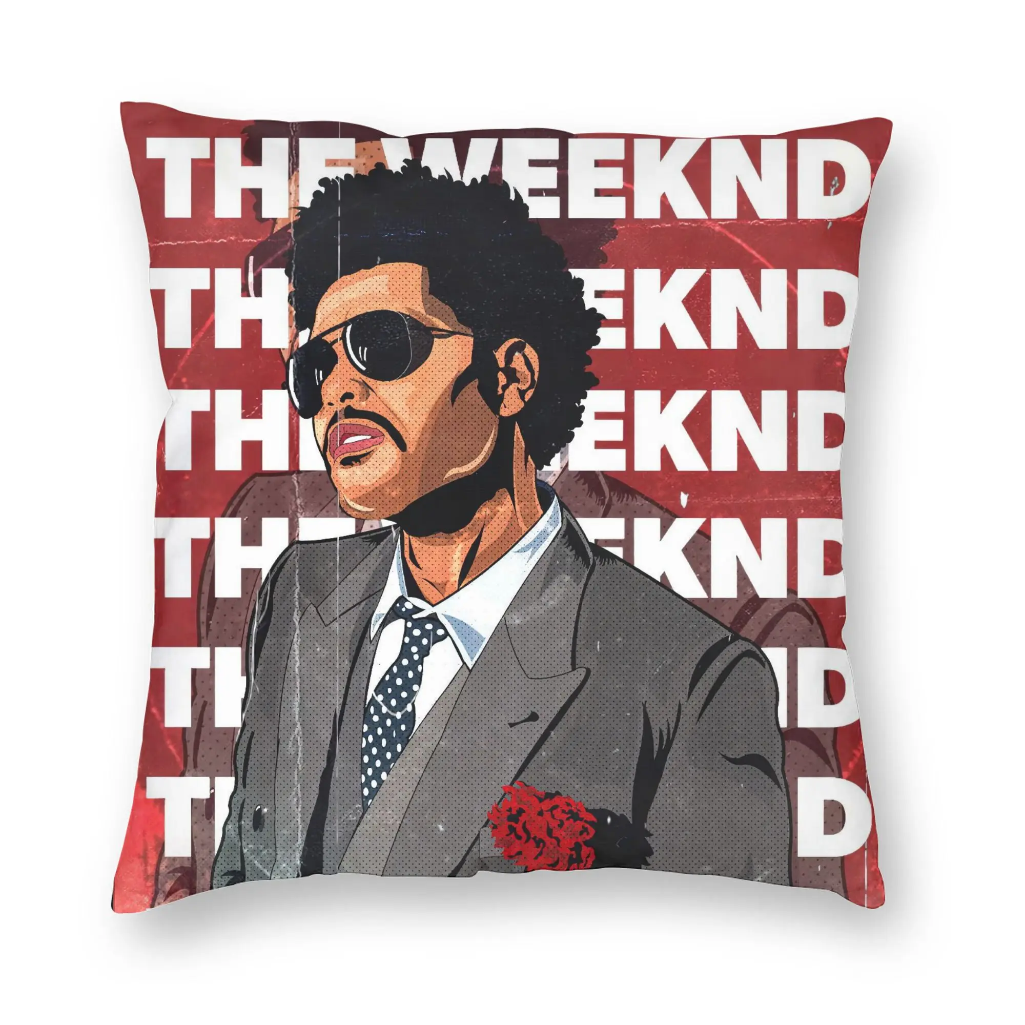 The Weeknd Rapper Singer  Pillowcase Soft Polyester Cushion Cover Decorations  Pillow Case Cover Seater Wholesale 45X45cm