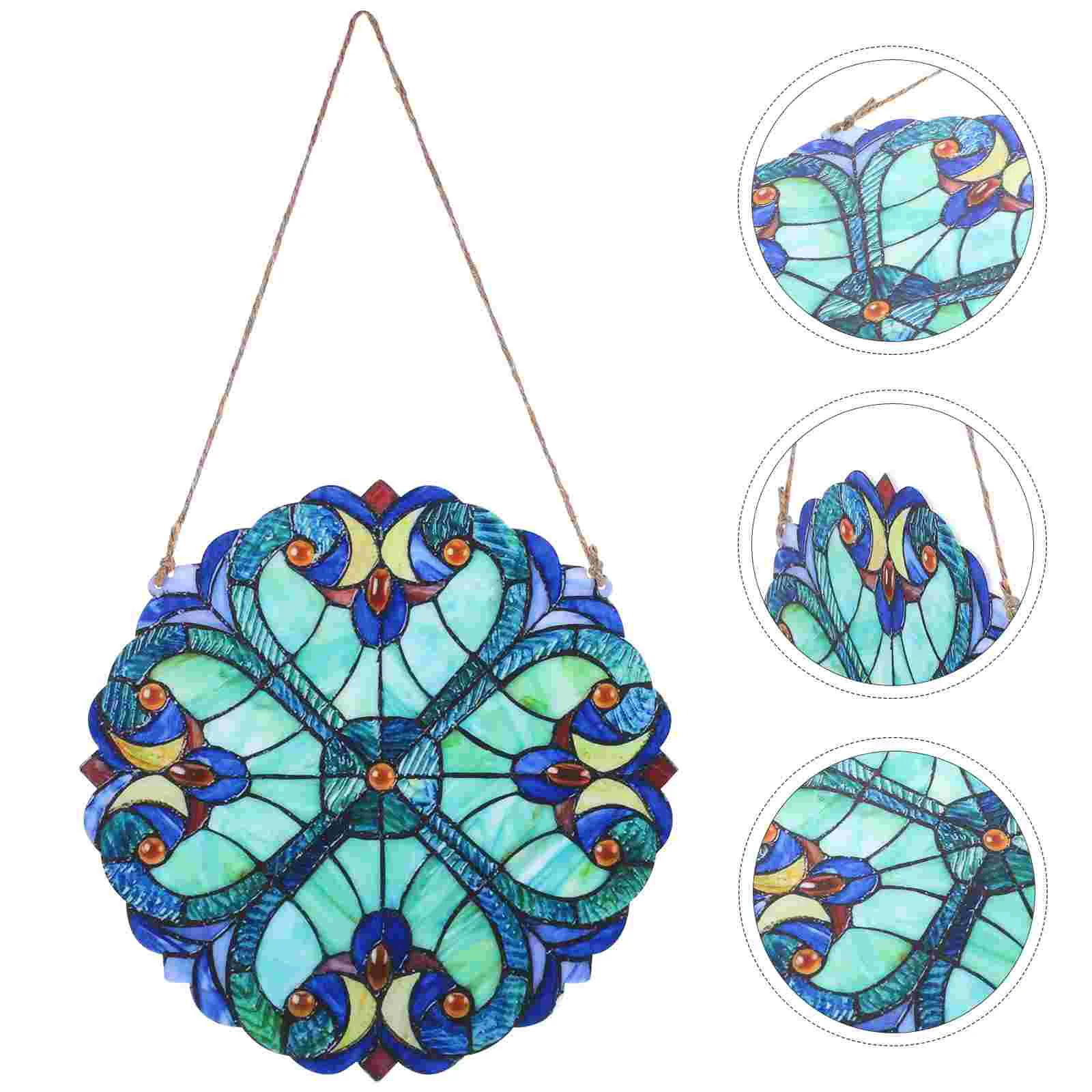 Bezel Colored Suncatcher Colorful Decor Home Window Hanging Stained Ornament Visor Wall Decorations