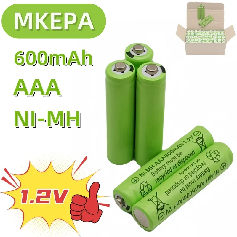 New AAA 1.2V 600mAh battery Ni-MH rechargeable lpega battery for Toy Remote control Rechargeable Batteries AAA 1.2V battery