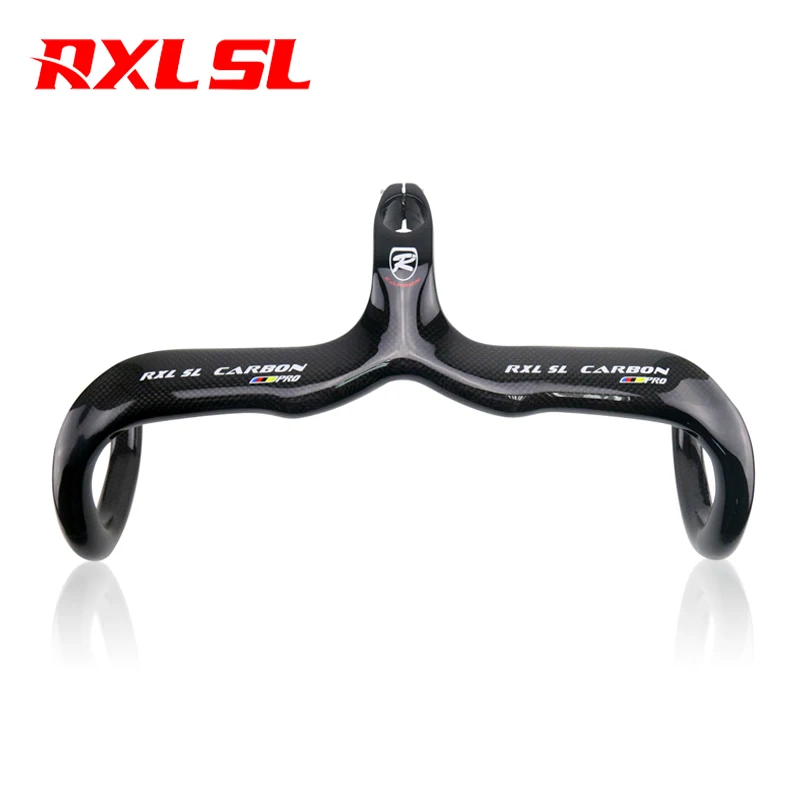 Kierownica rowerowa RXL SL zintegrowanego włókna węglowego, kierownica do roweru szosowego, akcesoria do rowerów wyścigowych, 28,6 mm, 400 mm, 420 mm, 440 mm