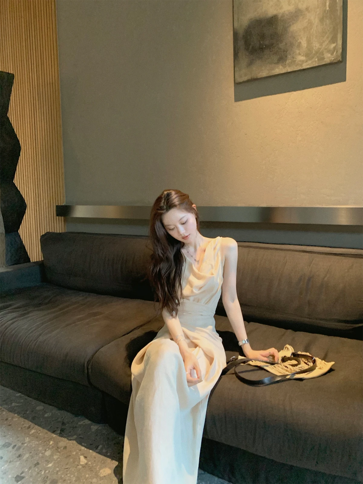 

Seeyouiceland Cloud Fraance White Water System Naked Apricot Poer 00 Copper Ammonia Silk Swing Collar Dr