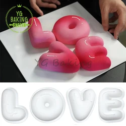 Dorica 4pcs/set LOVE Word Silicone Mousse Mold DIY Pudding Dessert Chocolate Mould Valentine's Day Cake Decorating Tool Bakeware