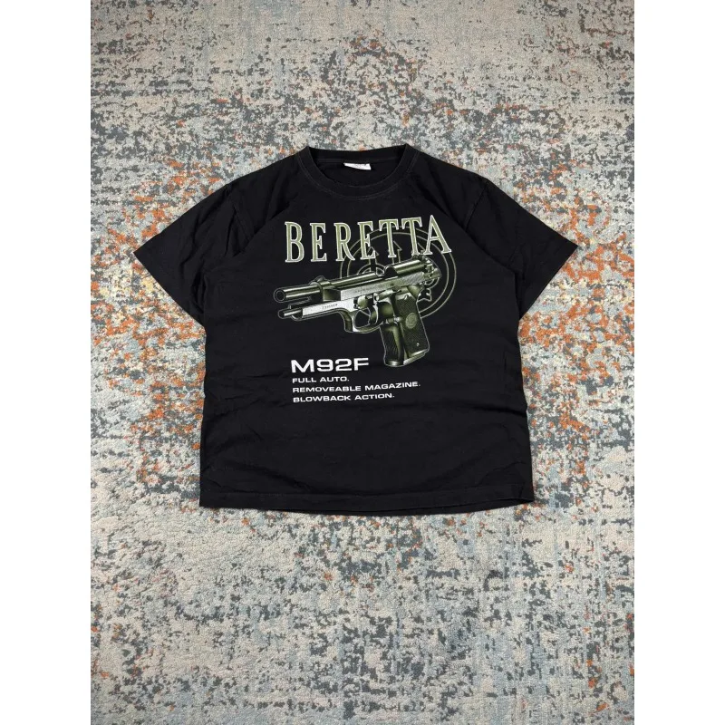 

Beretta Trendy Firearms Retro Casual T-shirt Made of Pure Cotton with Fashionable Design and Printed Short Sleeves
