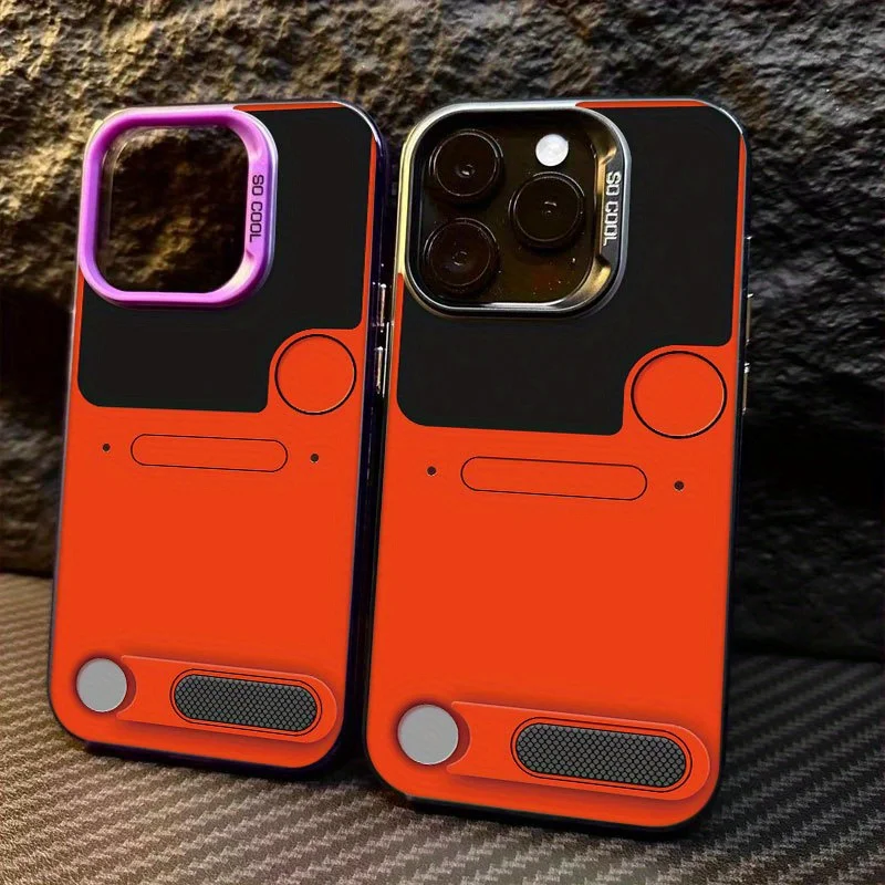 

Orange abstract design pattern phone case for iPhone 16 15 14 13 12 11 Pro/ Max/Plus shock-proof rear cover anti-fingerprint