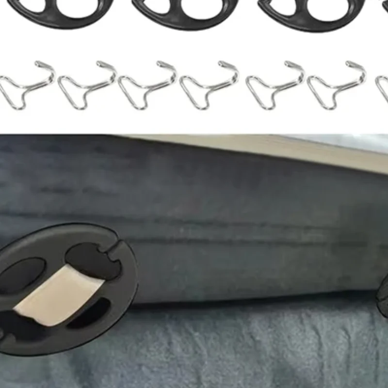 24pcs Car Seat Cover Plum Plate Metal Hooks 12pcs Plastic Car Seat Covers Chuck And 12pcs Metal Hooks Locking Clip For Car Seat