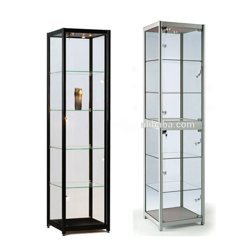 Custom.Glass showcase Display Cabinet/glass Cabinet with  Doors/ Glass Display Cabinet with Led Lights