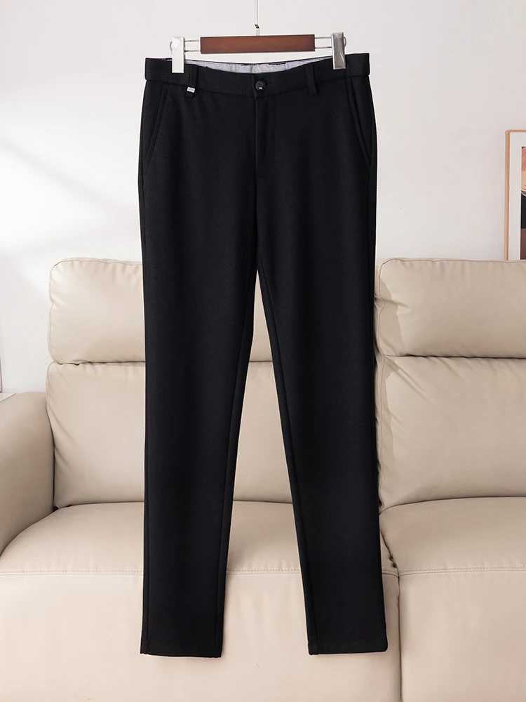 

Удобные повседневные брюки прямого кроя для мужчин, осенняя новинка, облегающие, для работы, износостойкие, длинные брюки