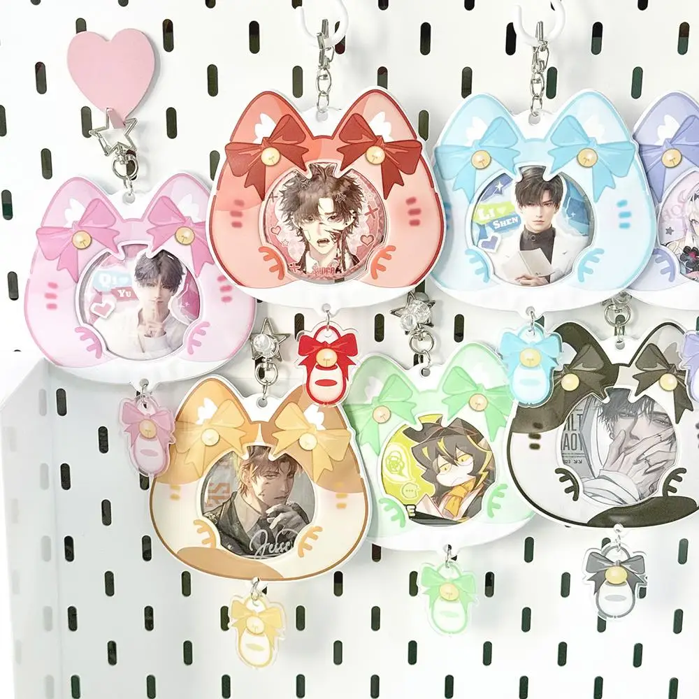 Creative Badge Bag Cat Ear Transparent Window Pvc Badge Protector Fans Supplies Waterproof Anime Badge Display Bag Gift