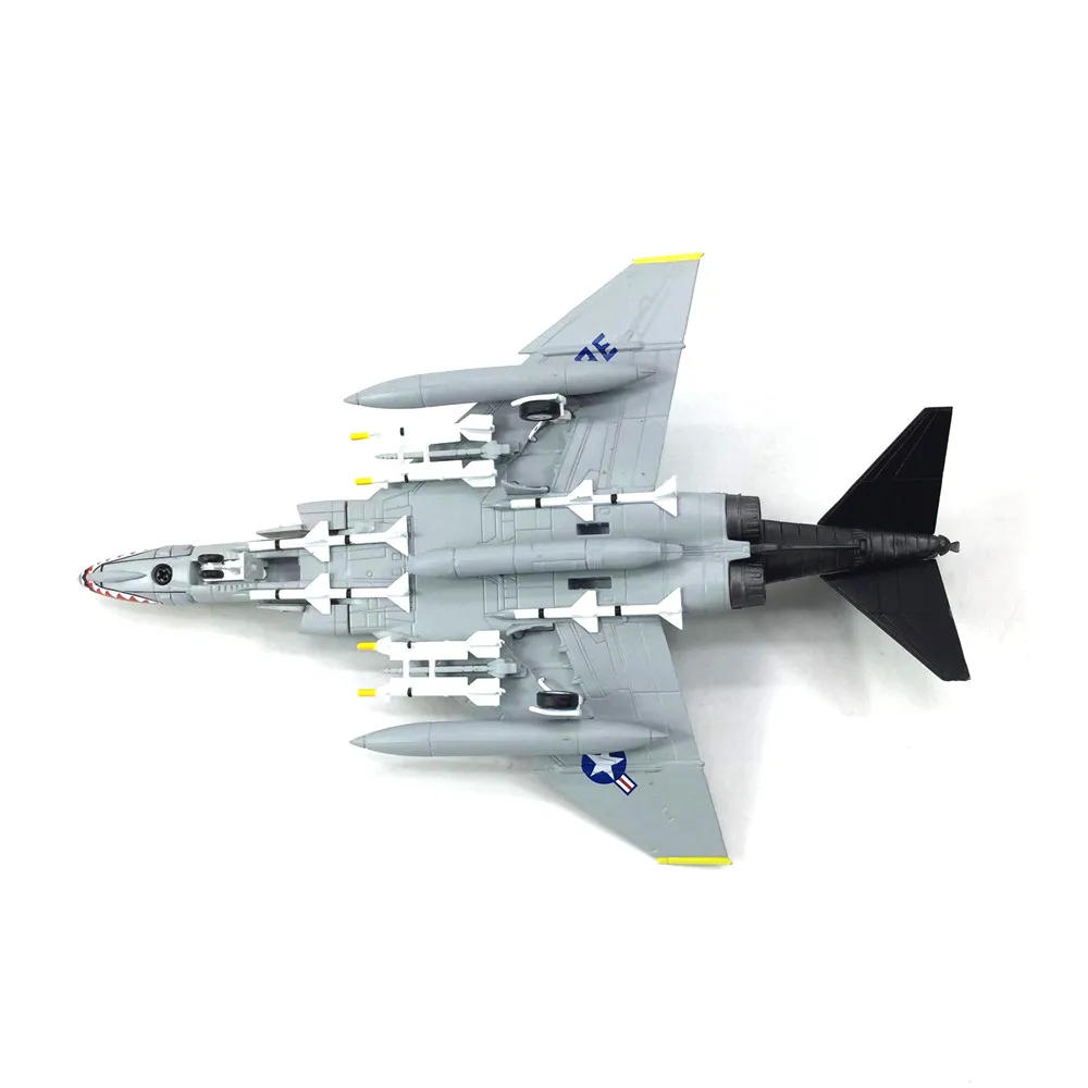 US F-4 Phantom Fighter Modelo com Suporte, Alloy Plane Coleção para o Homem, 1:100 Modelo Escala