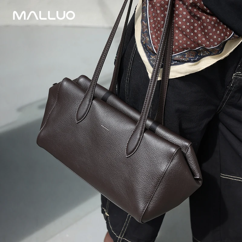 

Women's Soft Cow Leather Underarm Bags Female Retro Popular Real Cowhide Shoulder Bag Ladies Fashion Luxury Designer Handbags