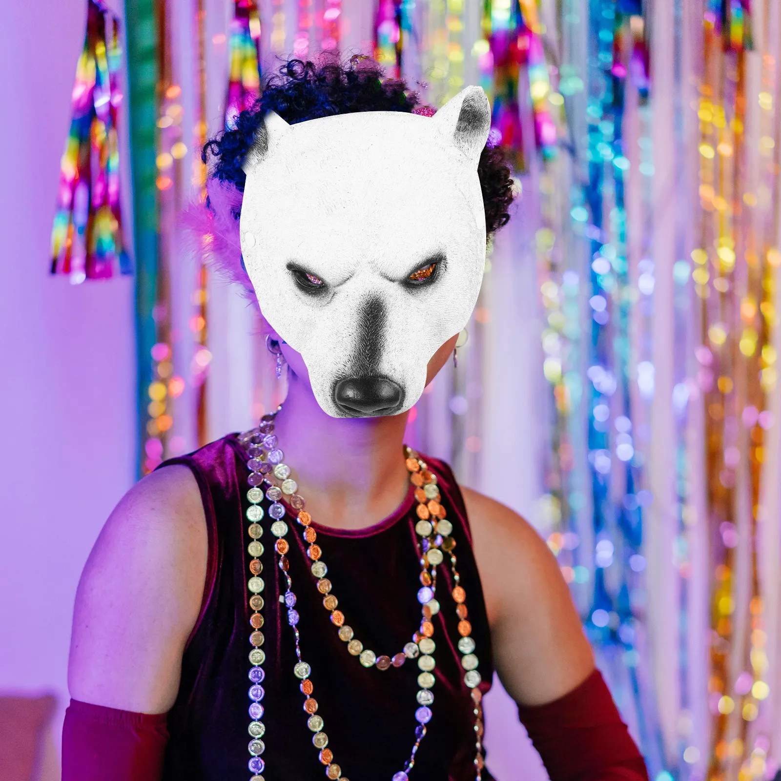 

Реалистичная маска медведя из полиуретана для женщин, для маскарада, фестивалей, вечеринок, Хэллоуина, косплея, декораций, праздничных костюмов