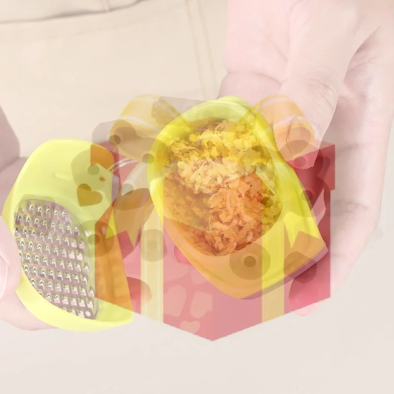 【HG】Stainless Steel 4-in-1 Manual Grater & Slicer - Lemon, Cheese,Garlic, Ginger Shredder,Compact Kitchen Tool For Vegetables