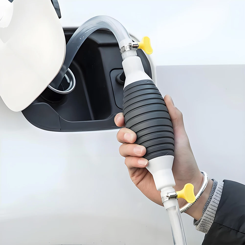 Hand Suction Pipe Pump with Hose Fuel  Gasoline Pump High Flow Siphon Hand Pump for Gas Gasoline Petrol  Oil Liquid