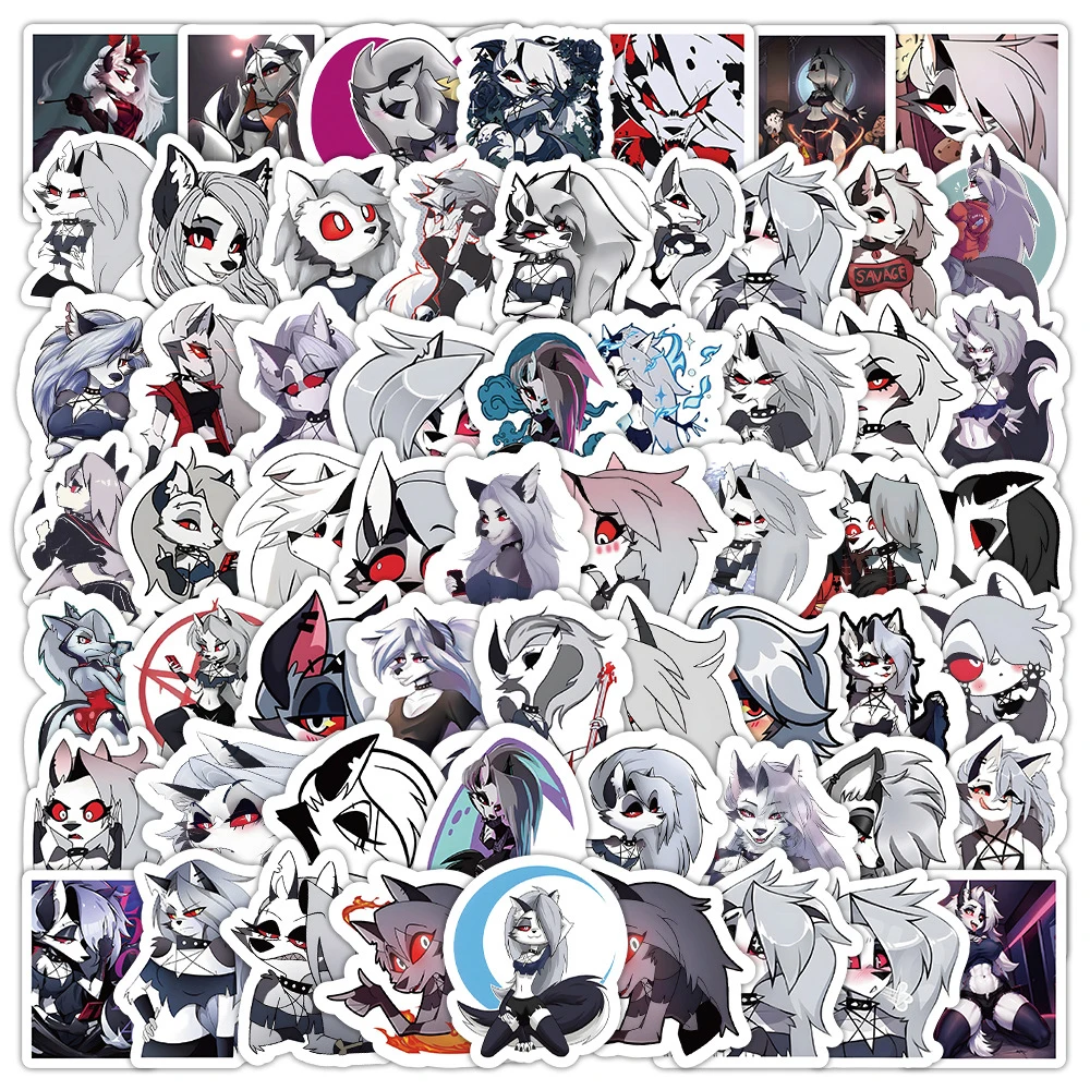 

10/30/50/100pcs Anime Helluva Boss Loona Cartoon Stickers Cool Graffiti Sticker DIY Phone Notebook Skateboard Decal for Kids Toy