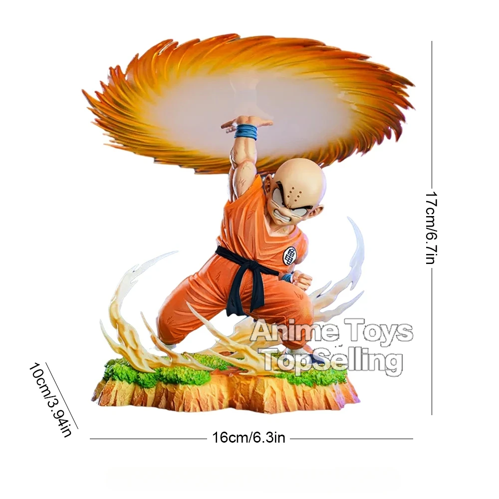 17cm/6.7in anime dragon ball z figura kienzan krillin figura de ação pvc coleção modelo brinquedos para crianças presentes