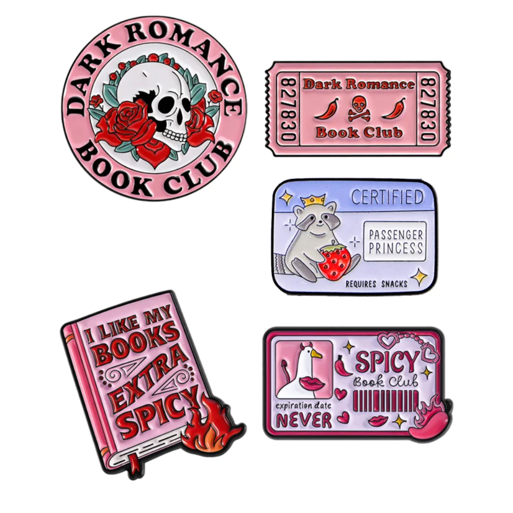 Spicy Book Knowledge Chili Duck Badge Romantic Book List Brooch Hidden in The Brooch Reading Club Passenger Princess Pin