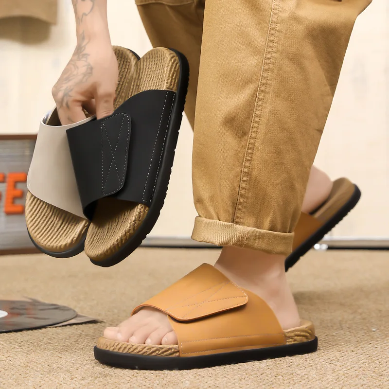 

Мужские летние шлепанцы большого размера, нескользящие и износостойкие, для активного отдыха, пляжа и повседневной носки