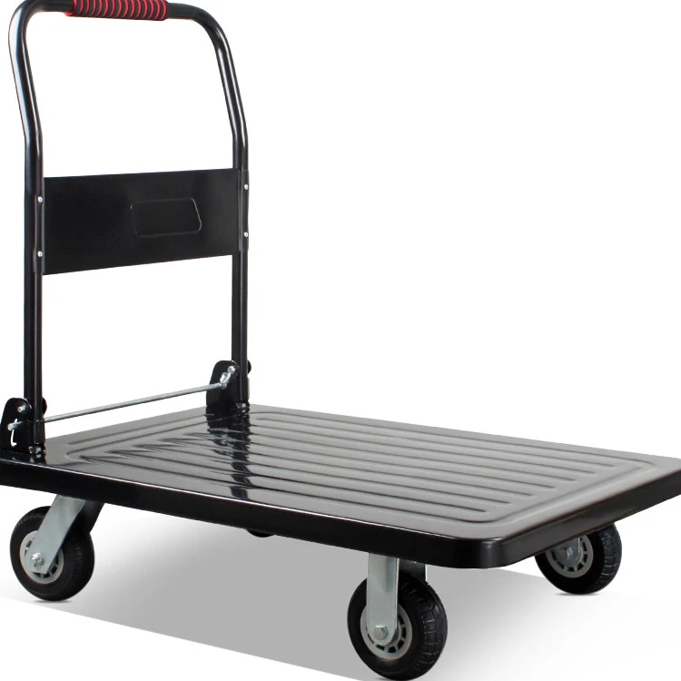 Silent Flatbed Home Folding Trolley Portable Pull Truck Trailer Trolley Truck Push Truck