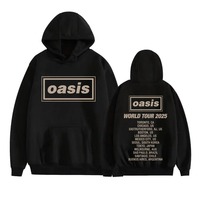 Oasis World Tour 2025 Cover Print 90s Retro Hip-hop Sport Hoodie Oversized Fleece Print hot product Unisex soft Cotton Couples