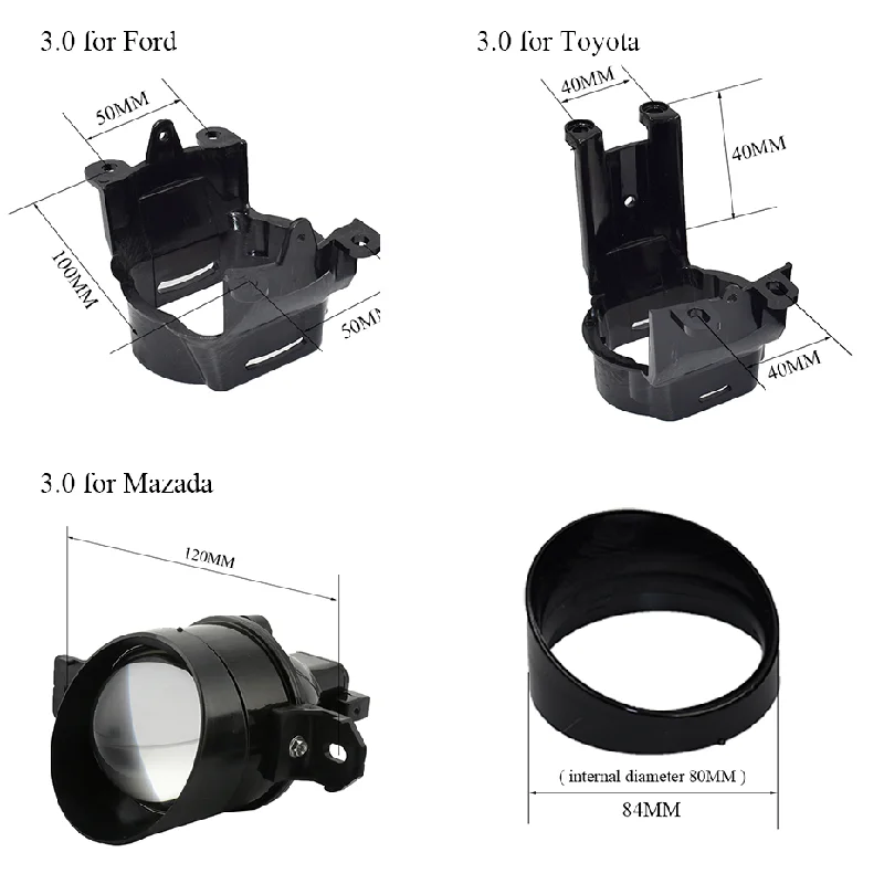 Fog Mount Bracket for Ronan 2.5inch 3.0inch Bi-xenon Fog Projector Lens Retrofit Car Fog Headlight