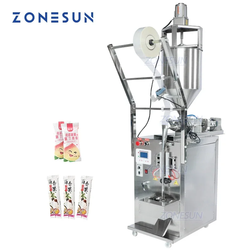 ZONESUN Automatic Paste Chili Oil Sauce Oil Vinegar Water Sealing Quantitative Liquid Packaging Machine Filling Machine