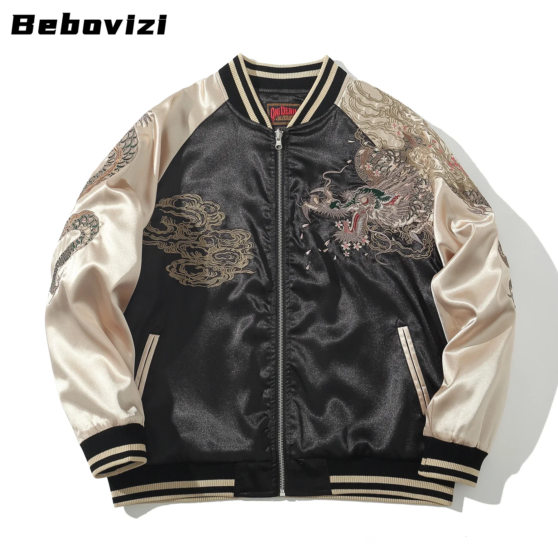 High Quality Autumn Dragon Embroidered Jacket Japanese Style Men's Baseball Uniform Streetwear Harajuku Casual Couple Clothing