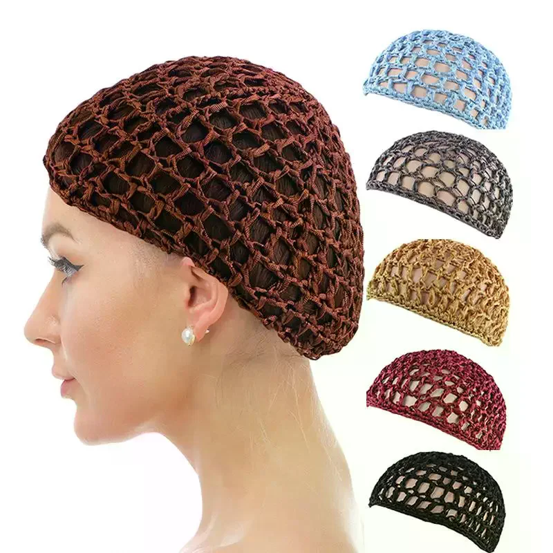 Hollow Mesh Crochet Hair Net Woven Hair Cap Bonnet Night Cap Sleep Cap For Women Wig Head Cover Accessories For Sleeping