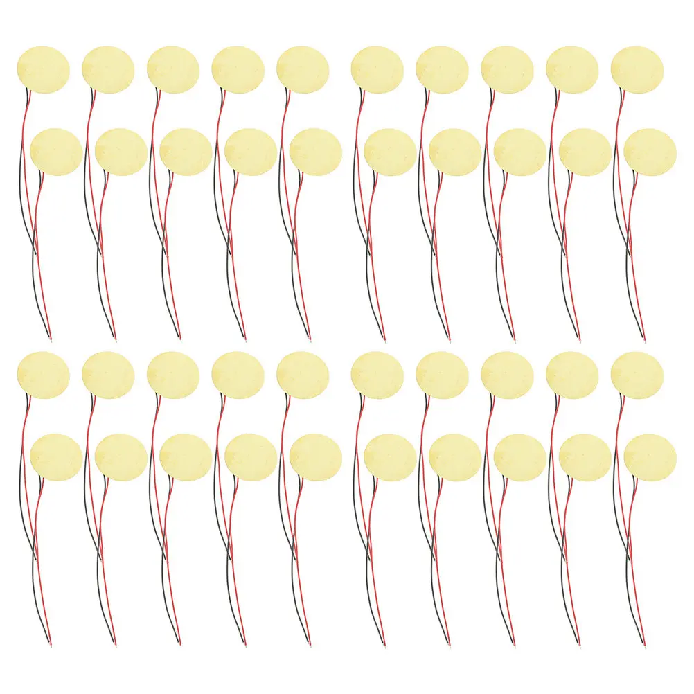 

40 шт. пьезоэлектрических датчиков звука: мощный и стабильный тон, идеально подходят для гитарных звукоснимателей, триггеров для ударных, керамических дисков